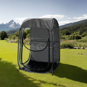Portable Pop Up Sports Tent, Outdoor Shelter for Sports Events, Fishing & Camping, Windproof & Rainproof, Black