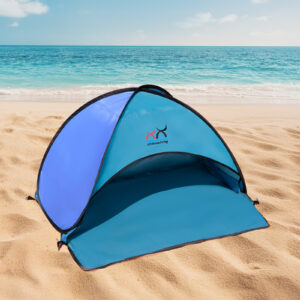 Small Beach Outdoor Sun - Shade Tent For Sunbathing, Lightweight And Durable, Spacious Enough, Pink - Blue, Ideal For Beach Leisure