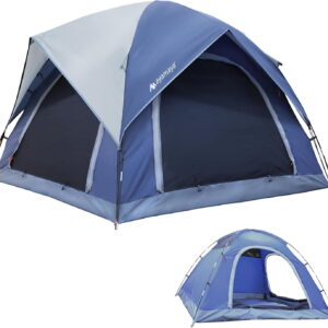 2-3 Person Tents for Camping - AYAMAYA Outdoor Waterproof Dome Family Tents with Removable Rainfly, Breathable with 2 Doors & 2 Large Mesh Windows - Easy Set Up for Backpacking, Hiking, Travelling
