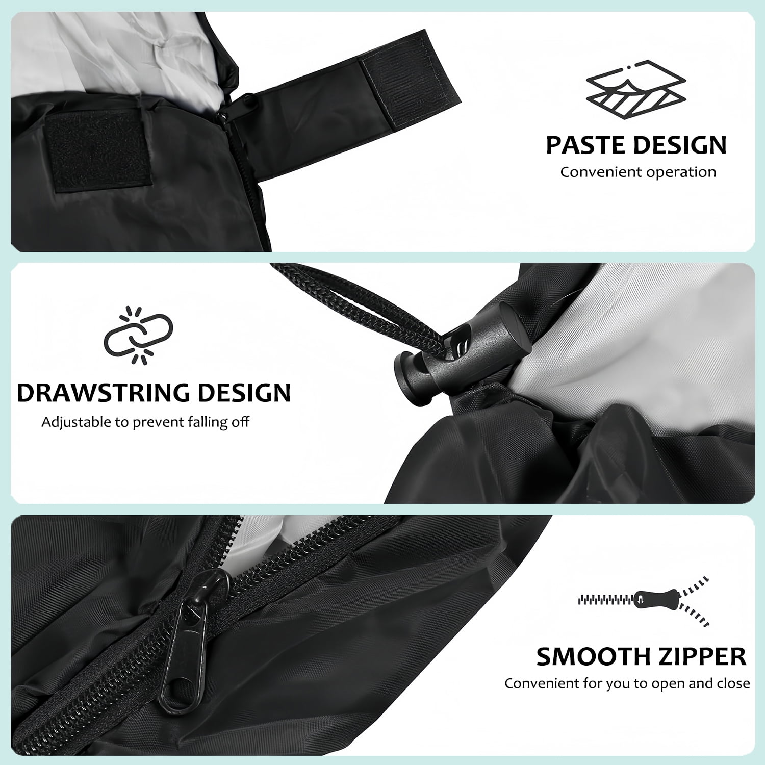 Cold Weather Sleeping Bag for Adults, 5°F-32°F, Lightweight, Waterproof with Heat Retention, Stuff Sack & Snag-Free Zipper | Ideal for Camping, Sleepovers, Guests (Black) - Image 4