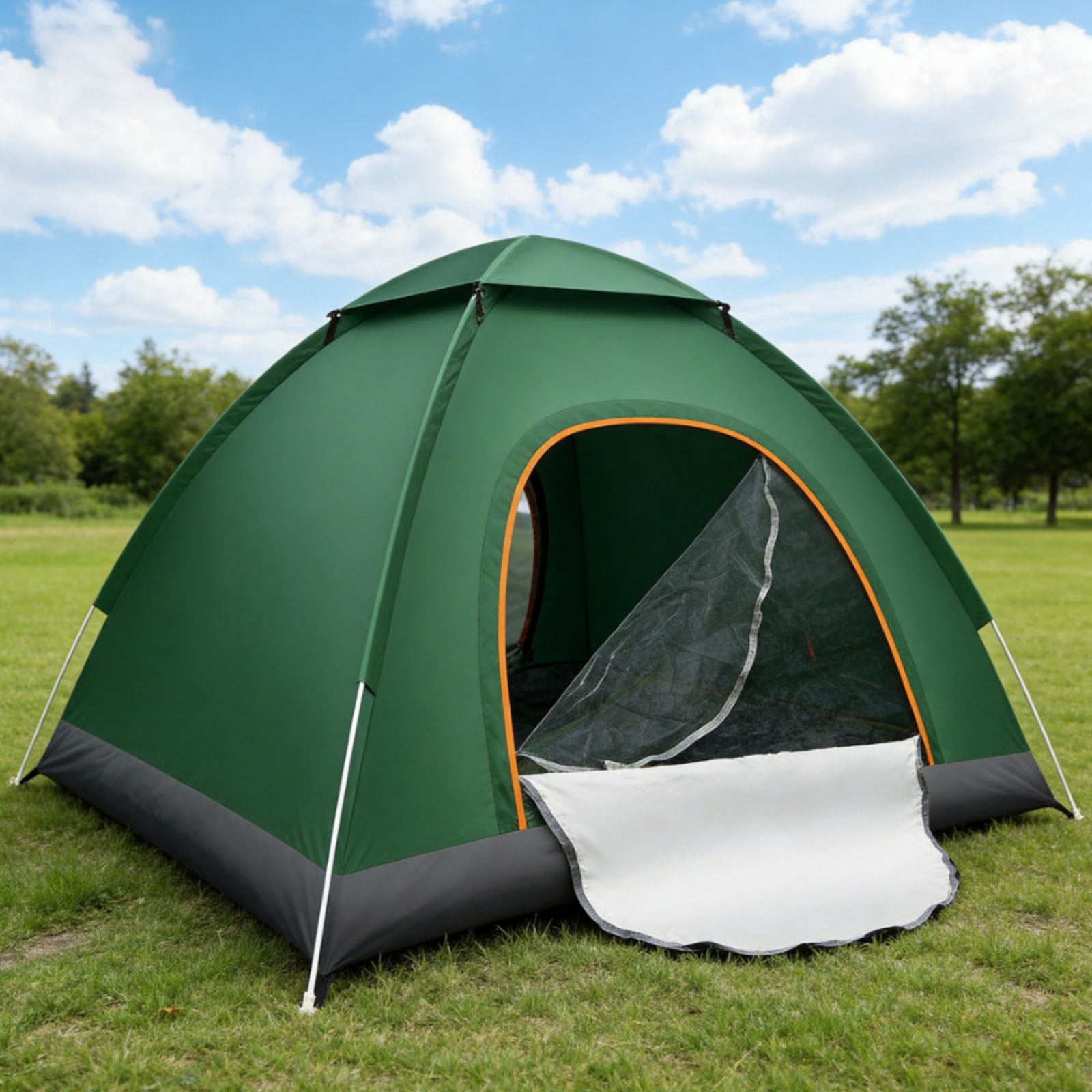 Outdoor Camping Tent, 1-2 Person Folding Pop up Tent, Easy Setup & UV Protection, Waterproof Lightweight Backpacking Dome Tents for Family, Hiking, Outdoor, Travel, Picnic, Green - Image 9