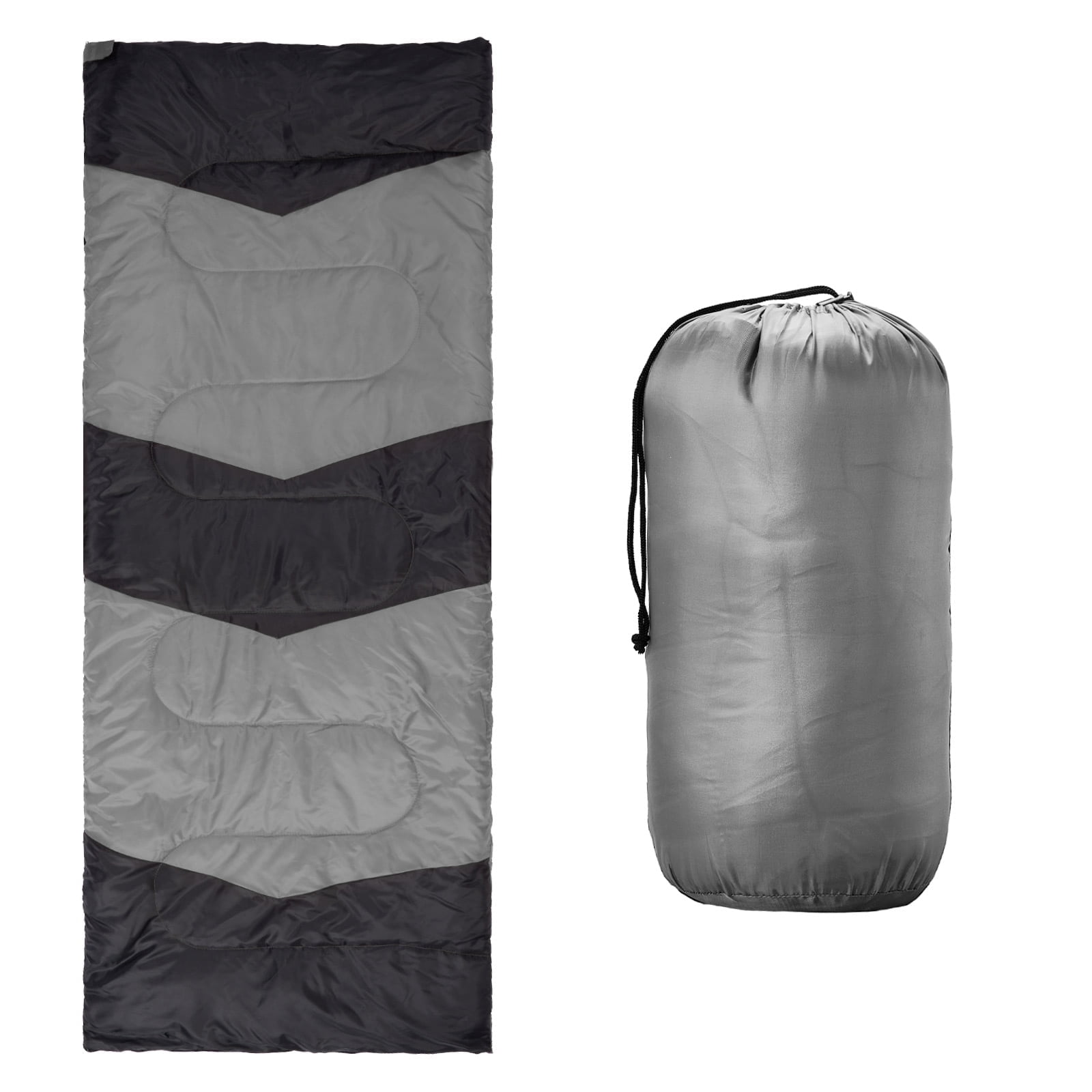 Lightweight Waterproof Sleeping Bag for Backpacking & Hiking, Compact Envelope Design for Warm & Cool Weather, Portable for Camping, Travel, and Outdoor Use - Gray