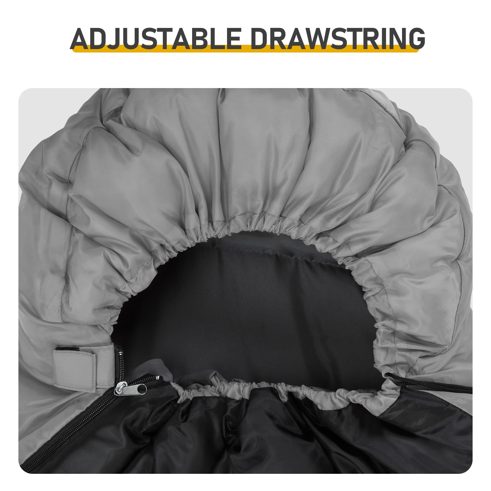 Lightweight Waterproof Sleeping Bag for Backpacking & Hiking, Compact Envelope Design for Warm & Cool Weather, Portable for Camping, Travel, and Outdoor Use - Gray - Image 2