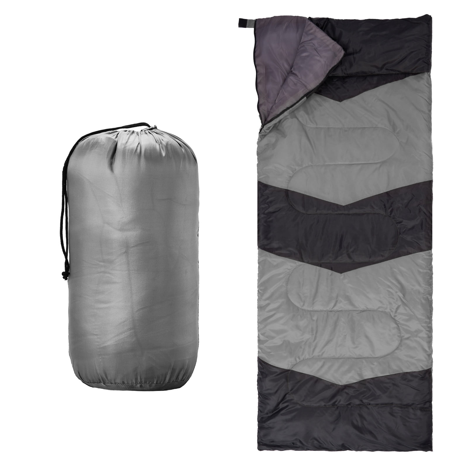 Lightweight Waterproof Sleeping Bag for Backpacking & Hiking, Compact Envelope Design for Warm & Cool Weather, Portable for Camping, Travel, and Outdoor Use - Gray - Image 3