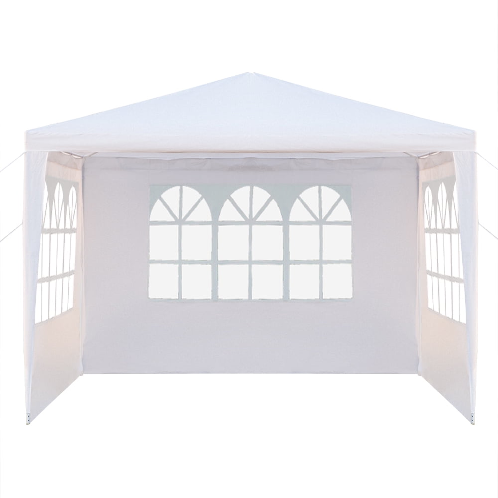 Kadyn Canopy Tent, 10' x 10' Three-sided Waterproof Tent for Parties Garden Pool, Outdoor Canopy Tent with Spiral Tubes, White