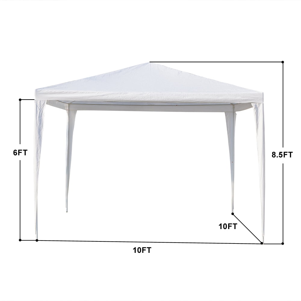 Kadyn Canopy Tent, 10' x 10' Three-sided Waterproof Tent for Parties Garden Pool, Outdoor Canopy Tent with Spiral Tubes, White - Image 3
