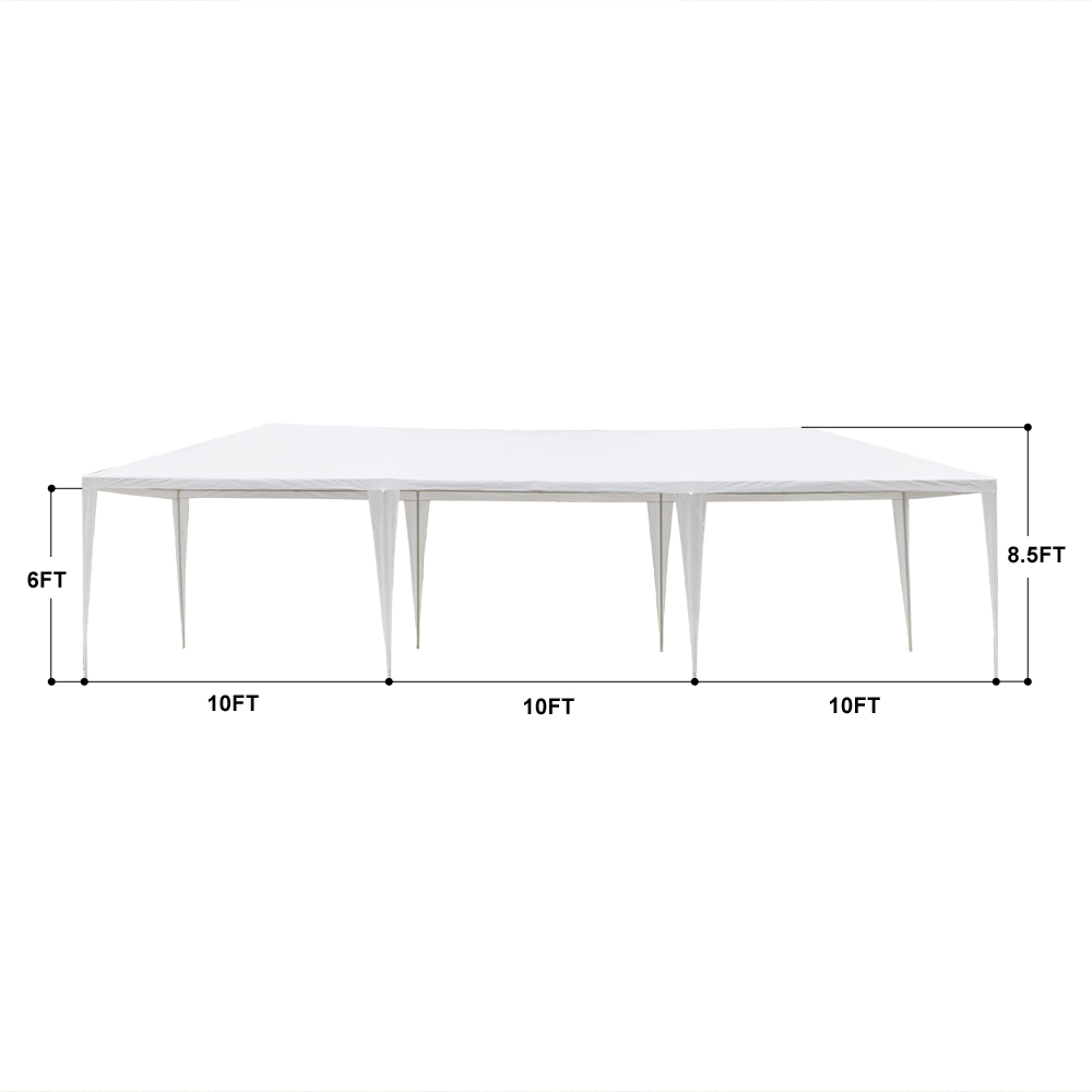 Kadyn Canopy Tent, 10' x 10' Three-sided Waterproof Tent for Parties Garden Pool, Outdoor Canopy Tent with Spiral Tubes, White - Image 20