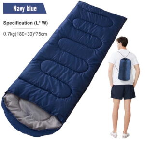 eYotto 83" Sleeping Bag, Camping Waterproof Lightweight Sleeping Bag for Adult, Camping Gear Equipment for Travel Camping Picnic Climbing (Navy Blue, 41℉- 68 ℉)