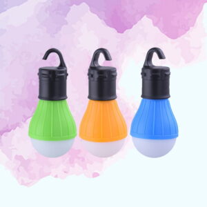 PBPBOX 3Pcs Portable Tent Lights Camping Lamp ABS White for Backpacking